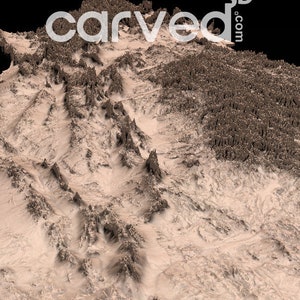 Mongolia HD Topographic Terrain 3D Model STL Map Model for CNC Milling ...