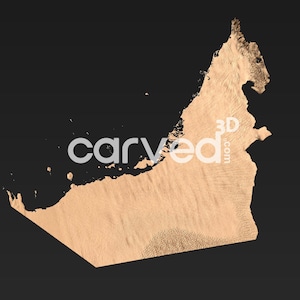 Emirados Árabes Unidos Emirados Árabes Unidos HD Topográfico Terreno Modelo 3D Modelo de Mapa STL para Fresagem CNC e Impressão