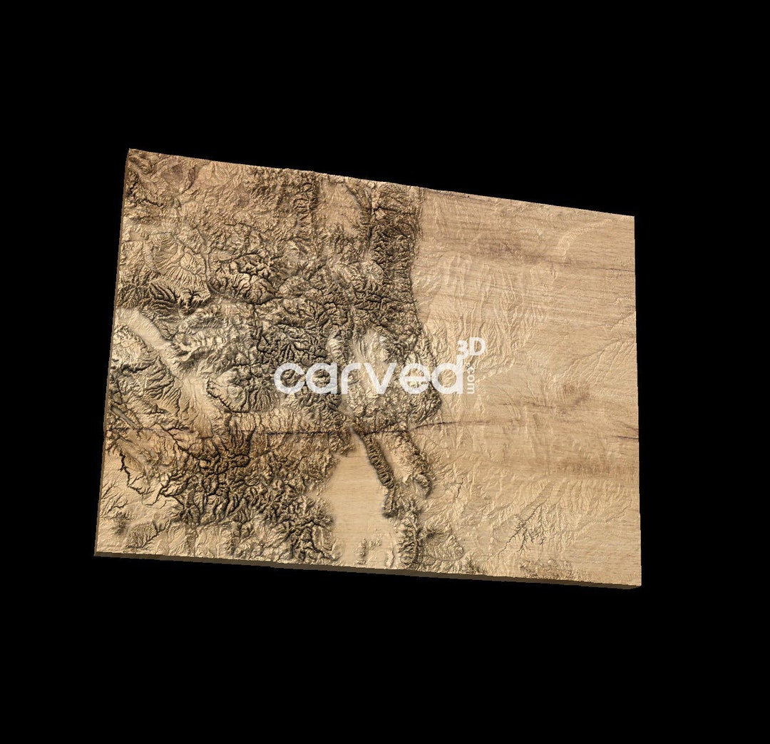 State of Colorado 3d Topographic Model STL for CNC Carving and 3d ...