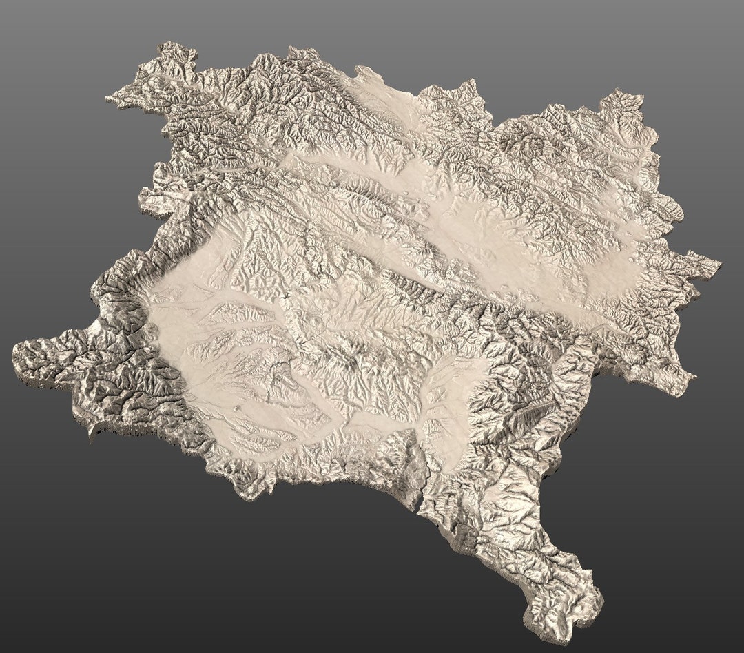 Kosovo Topographic Terrain 3D Map Model for CNC Milling and - Etsy