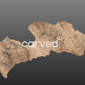 Modelo de mapa topográfico 3D da Letônia para fresamento e impressão CNC