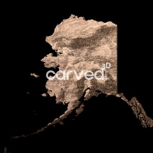 Alaska State Topographic Terrain 3D-Modell STL-Kartenmodell für CNC-Fräsen und Drucken
