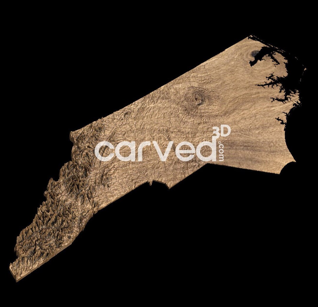 North Carolina Topographic 3D Model STL Map (digital Download) - Etsy