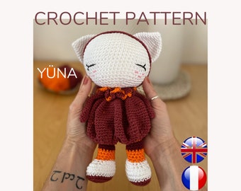 Crochet pattern/Patron crochet YÜNA / Amigurumi, Poupée/Doll