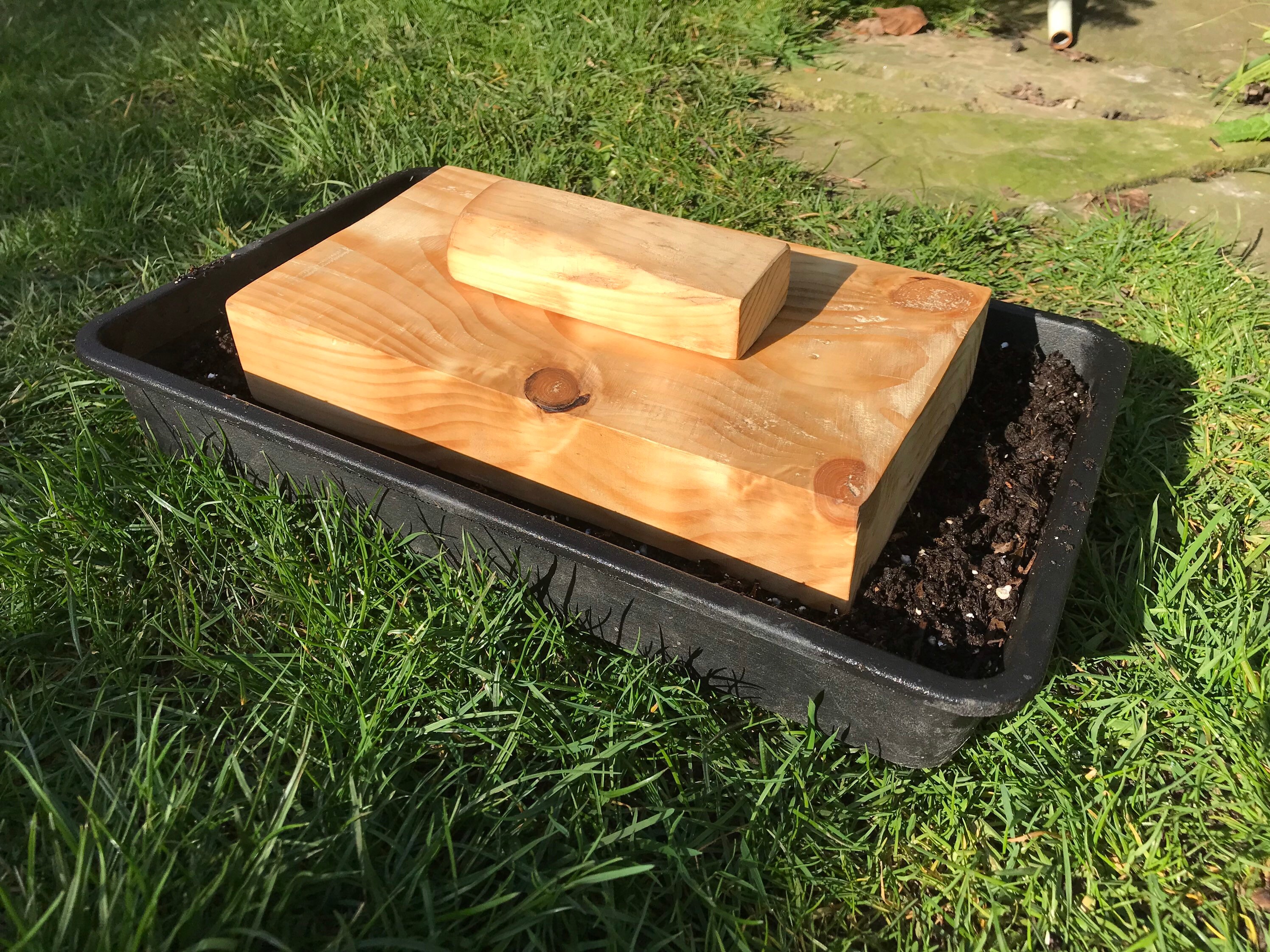 Large Seed Tray Tamper Hand Made Personalised Wood Rustic Garden