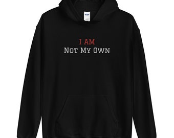 Bordado No soy mi propia sudadera con capucha / Sudadera con capucha con capucha / Sudadera con capucha con capucha de verso simple / Sudadera con capucha cristiana unisex