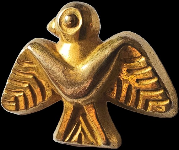 Broche Moderniste En Aluminium J337 - Occasion, Bon état D'usage