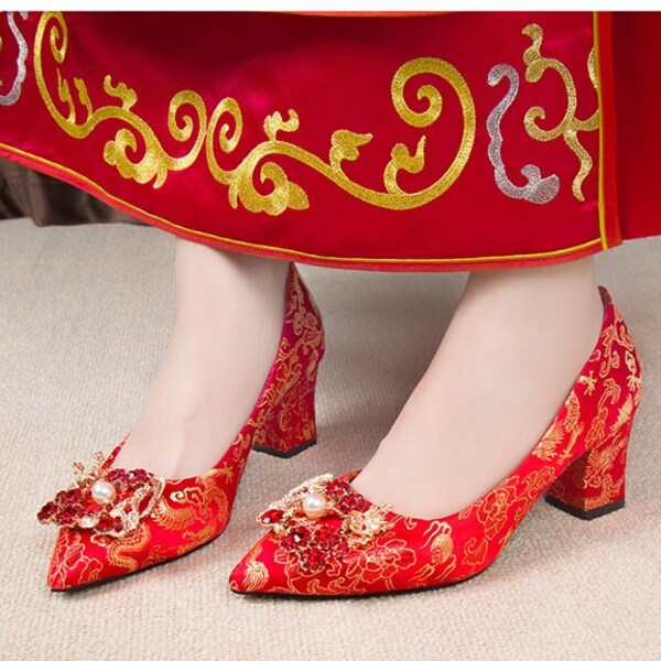 Red Wedding Shoes - Etsy