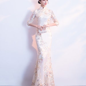 Chinese Cheongsam Dress Mermaid Evening Dress Traditional - Etsy
