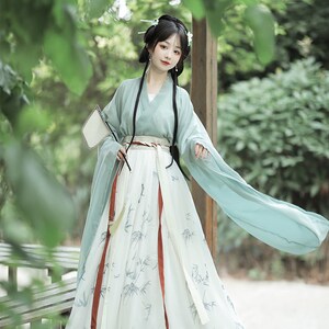 Green Hanfu Dress Wei Jin Hanfu Vintage Chinese Dress - Etsy