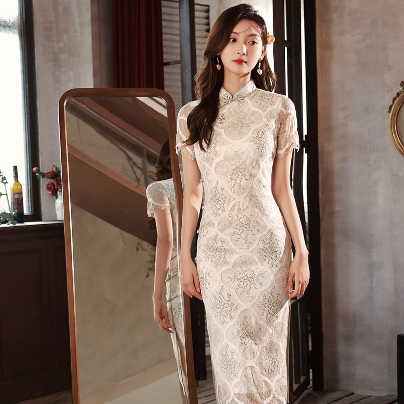 Improved Cheongsam Retro Elegant Modern Qipao Dress - Hanfumodern