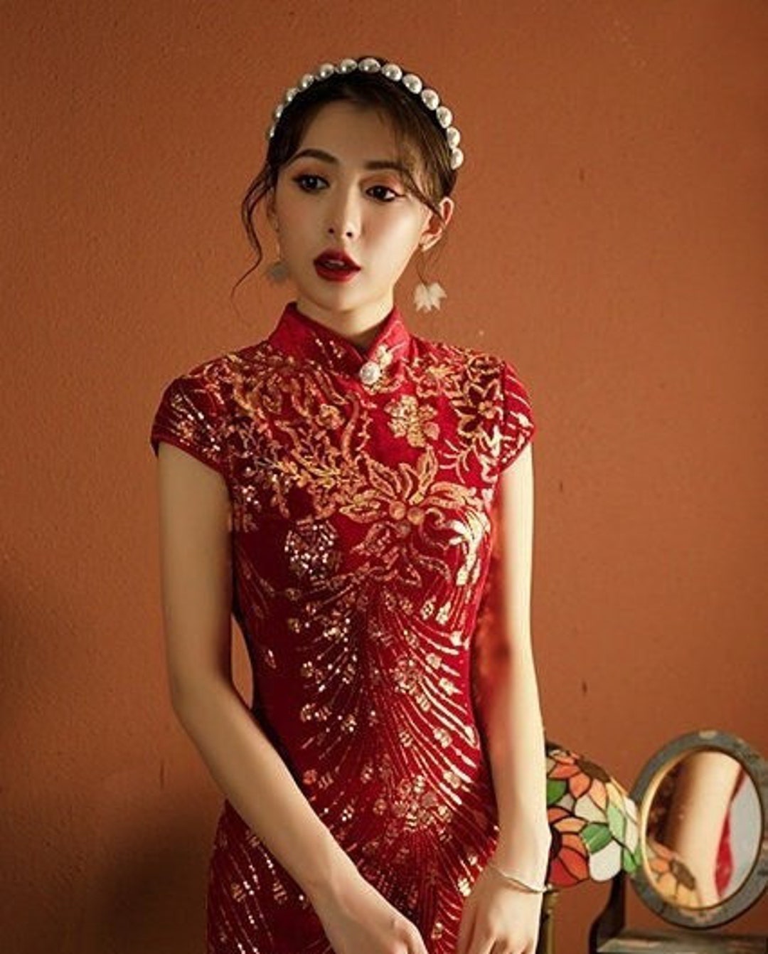 Traditional Chinese Wedding Dress Red Dress Golden - Etsy
