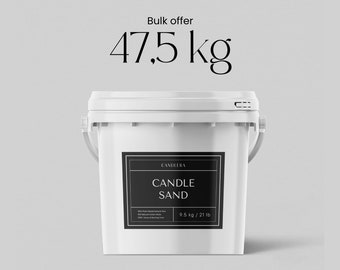 47.5kg /105lbs Bulk Pearled Candle Sand +1750 Wicks Included Scent-Free 100% Natural White Pearled Candle Granulated Wax for Event Planners