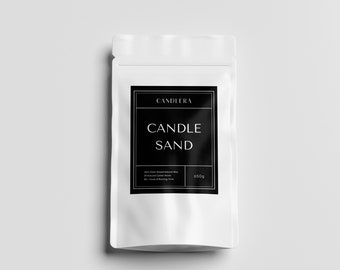 Candle Sand Pouch Bag 650 g/1.4 lb +30 Wicks: Pearled Scent-Free Candle Powder, White Candle Wax Pearl Candles, Granulated Wax for Candles