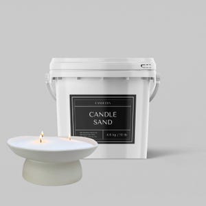 4.5kg/10lb Candle Sand +200 Wicks: Pearled, White, Scent-Free Powder for Pearl Wax Candles, Wedding Granulated Candle Dust, Candle Sand Wax