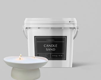 4.5kg/10lb Candle Sand + 150 Wicks: Pearled, White, Scent-Free Powder for Pearl Wax Candles, Wedding Granulated Candle Dust, Candle Sand Wax