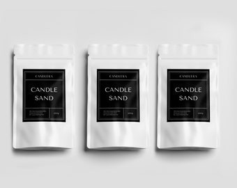 3-Pack Candle Sand Set, 1.95 kg/4.2 lb Total with 60 Wicks: Pearled White Wax Powder, Scent-Free Granulated Candle Wax, Pearl Candles Gift