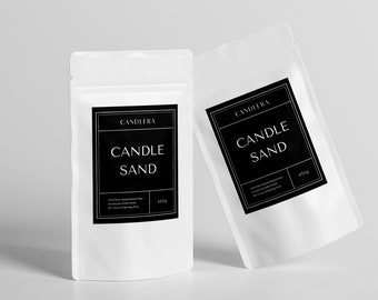 2-Pack Candle Sand Set, 1.3 kg/3 lb Total with 40 Wicks: Pearled White Wax Powder, Scent-Free Granulated Candle Wax, Bags for Pearl Candles