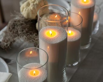 Candle Sand 9.5 kg/21 lb +250 Wicks: White, Pearled, Scent-Free Powder for Pearl Wax Candles, Wedding Granulated Candle Dust from Candlera