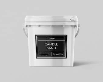 9.5kg/21 lb Candle Sand Bulk Bucket, 350 Wicks for Wedding Decor: Scent-Free Pearled White Wax, Granulated Candle Ideal for Event Planners