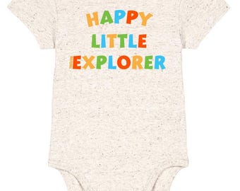 Little Explorer Baby Bodysuit Organic Baby Adventure Body Nature Toddler Onesie Sustainable Vest Happy Baby Top Eco Baby Gift
