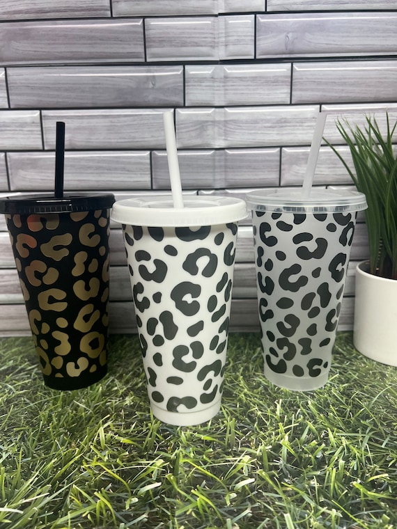 Cheetah Print Custom Insulated Tumbler Large Iced Coffee Cup With Straw  Reusable Cold Cup Leopard Print Tumbler Gift for Best Friend 