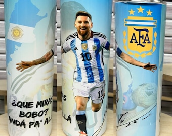 World Cup, Argentina, Messi, Soccer, Valentines day gift, Personalized tumbler, Argentina tumbler, Argentina World Cup, Argentina Messi,