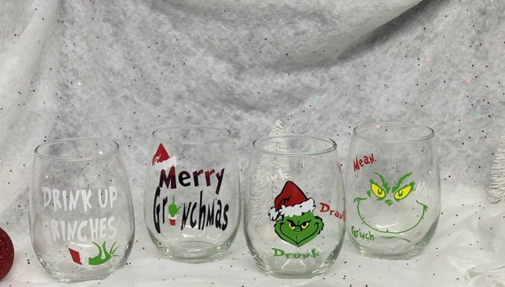 Set of 4 Personalized White Wine Glasses