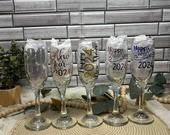 Ceramic Happy New Year 2024 Teddy with wine glass