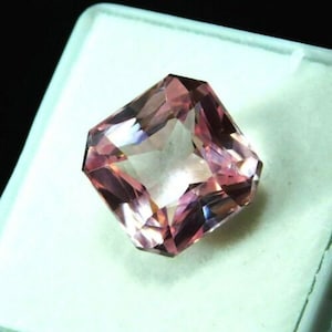 AAA Grade 10 Ct Ceylon Padparadscha Sapphire Loose Square Cushion Gemstone ,Excellent Genuine Quality Gemstone For Jewelry & Engagement Ring