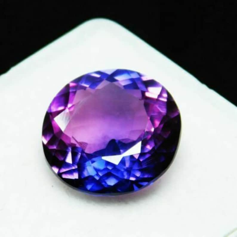 Tanzanite pourpre naturelle AAA de 8,10 carats, taille ronde, gemme en vrac extrêmement rare Cadeau d'Halloween Livraison gratuite image 4