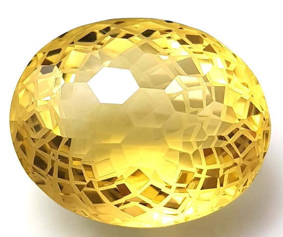 Topaze Impériale Du Brésil - Pierre Précieuse Ovale Jaune/Orange - 60 Carats - Neuf