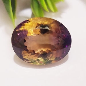 AAA quality 58.45 Carat Natural Ametrine Gemstone Faceted Ametrine Oval Shape Loose Stone, Making Pendent Loose Gemstone Free Shipping