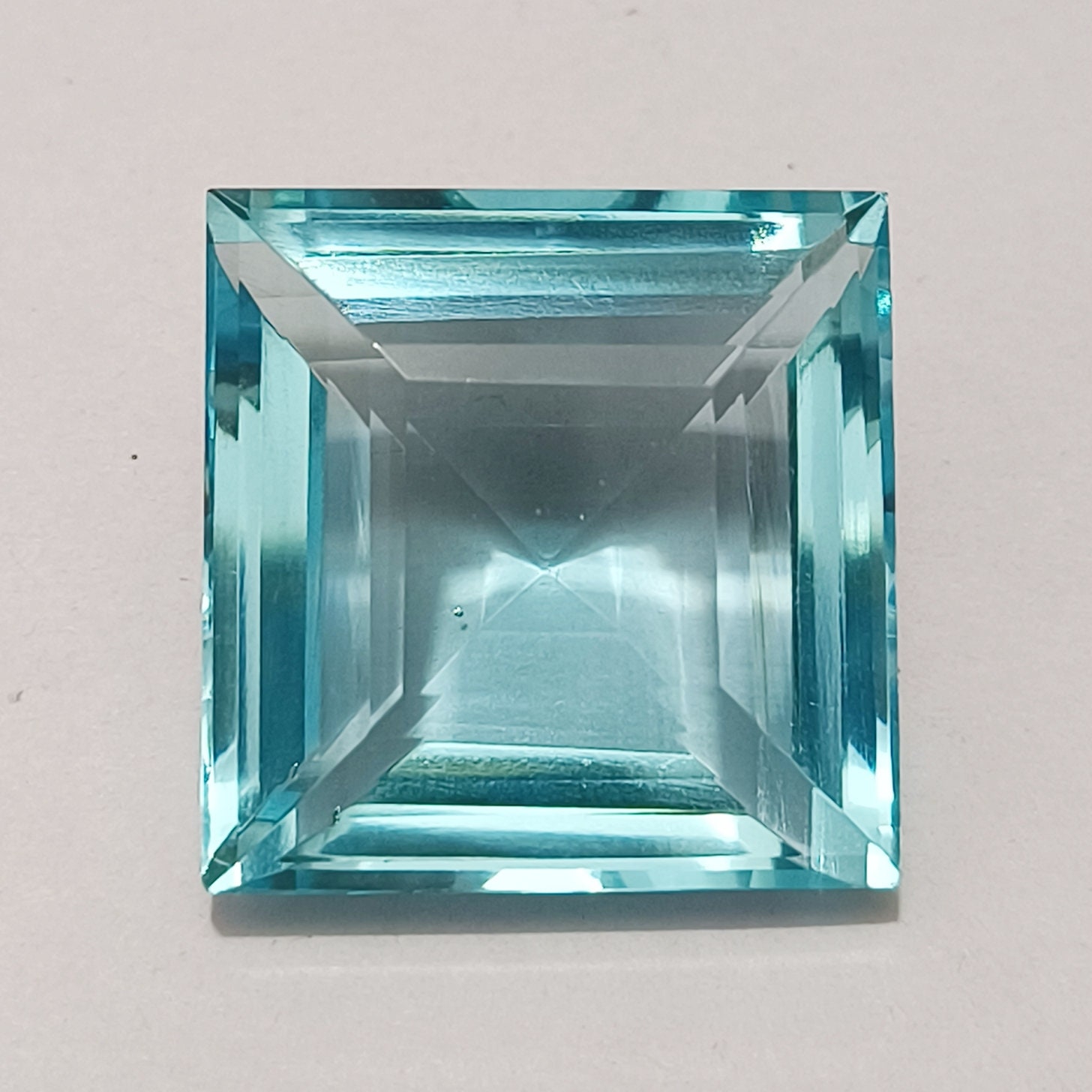 Square Cut 59 Carat Aquamarine Glass Field Loose Gemstone Faceted Gemstone AAA Quality Huge Aquamarine Loose Gemstone Gift For Her/Him