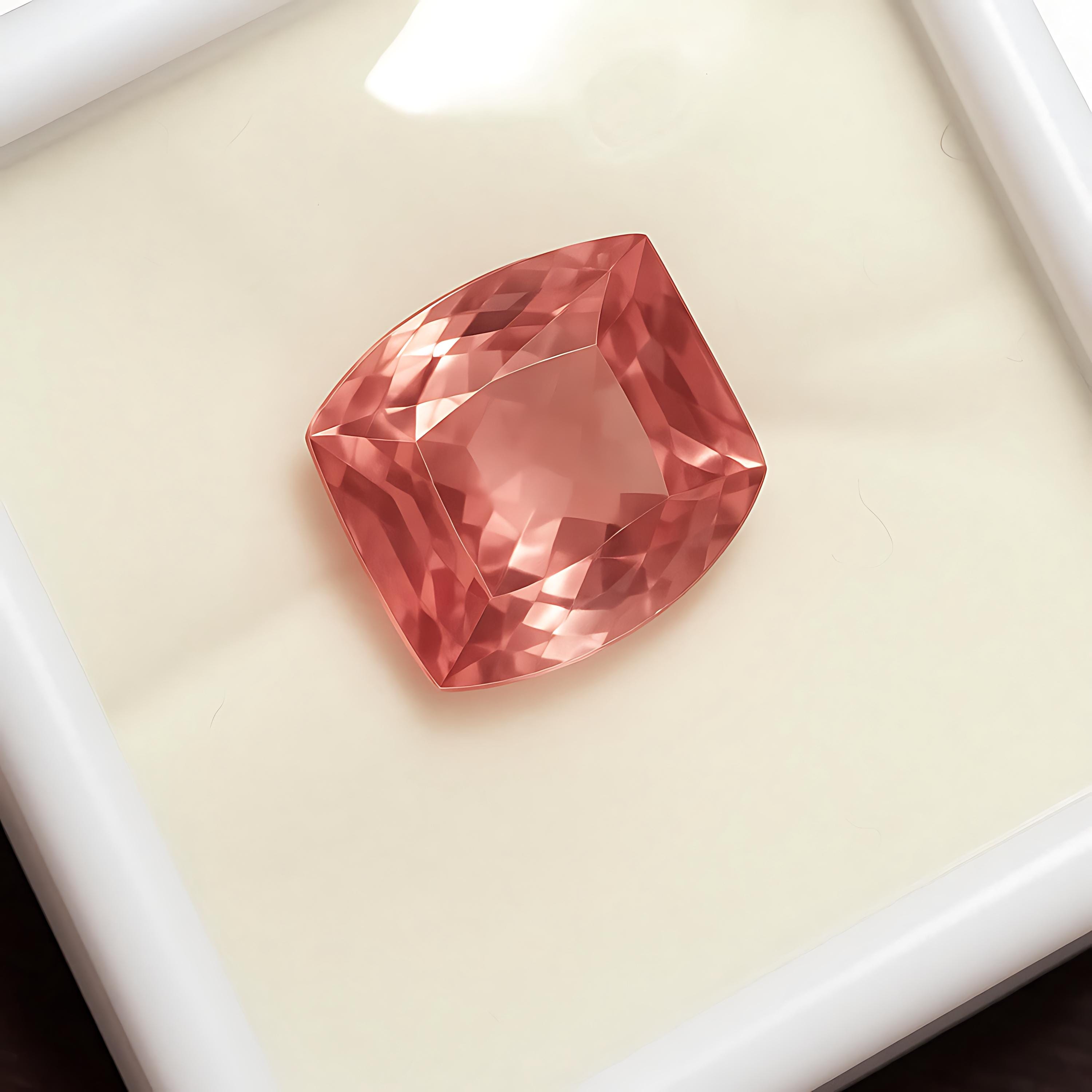 10 Ct Ceylon Padparadscha Sapphire: AAA Cushion Cut Orangish Pink Gemstone  - Etsy Israel, image size:3000x3000