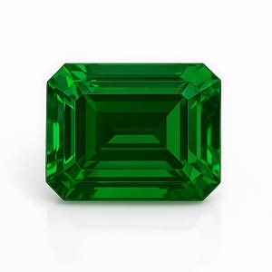 Emerald Cut Tsavorite Garnet Gemstone: 10 ct Vibrant Green Collector Stone