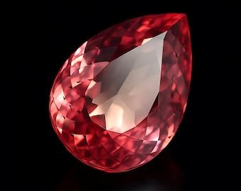 10 Ct Pear Cut Padparadscha Sapphire | AAA+ Flawless Orangish Pink Gem | Loose Natural Stone for Ring | Gift for Her | September Birthstone
