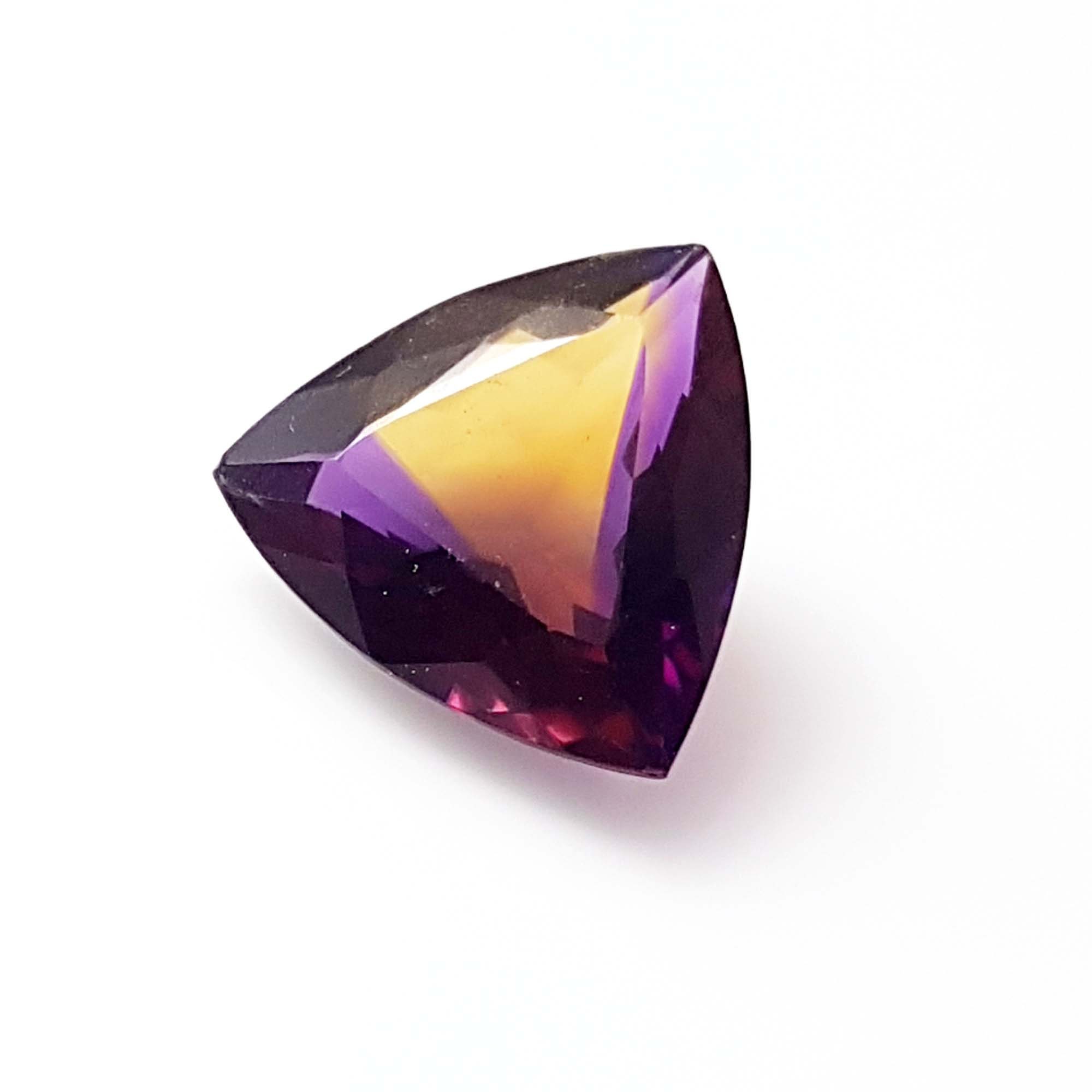 Pierre De Citrine Taillée En Trillion - 75,15 Carats - Qualité AAA, Jaune, Créée En Laboratoire