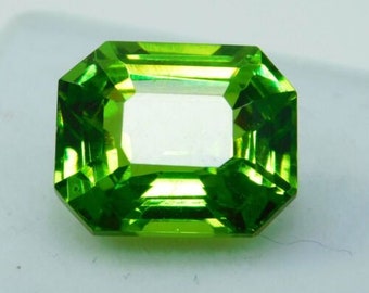 AAA natural Peridot Gemstone - Loose Gemstones Faceted Loose Peridot 10 Carat Octagon Shape Octagon - Fathers Day Gifts  August birthstone