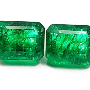 Natural Colombia Green Emerald 20 Ct Loose Gemstone For Ring Use Or Wedding Purpose Emerald Cut  Loose Gemstone, valentine Day gift