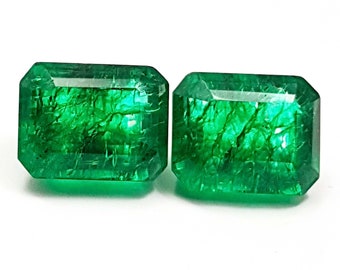 Natural Colombian Emerald Cut Loose Gemstone (20 Ct)