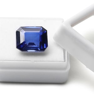 10.55 Carat AAA Blue Tanzanite Gemstone: Emerald Cut Loose Stone