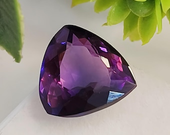 AAA+ Natural Purple Tanzanite 10 Carat  Trillion Cut Extremely Rare, Loose Gemstone, Christmas Gift, Ring Size Loose Gemstone, Gift For Her
