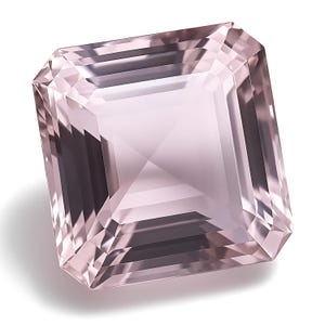 Madagascar Morganite 15 Ct Square Cut Pink Loose Gemstone, Natural Faceted Stone for Pendant or Ring, Gift for Her, New Year Jewelry Gem
