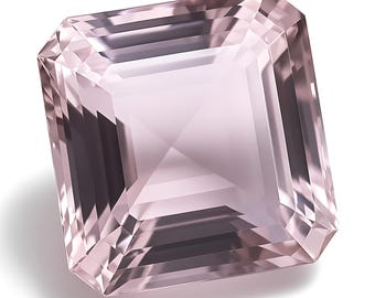 Morganite del Madagascar, pietra preziosa rosa sfusa a taglio quadrato da 15 carati, pietra naturale sfaccettata per ciondolo o anello, regalo per lei, gioiello per Capodanno