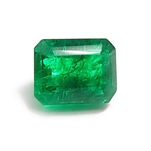 Émeraude verte naturelle de Colombie, 11 carats, pour bague ou mariage, taille émeraude, cadeau pour la Saint-Valentin image 6