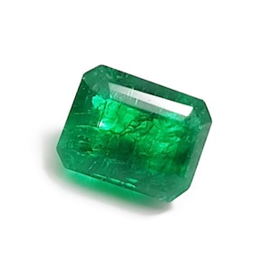 Pietra preziosa sciolta naturale della Colombia verde smeraldo da 11 ct per l'uso nell'anello o per scopi nuziali Pietra preziosa sciolta con taglio smeraldo, regalo di San Valentino immagine 3