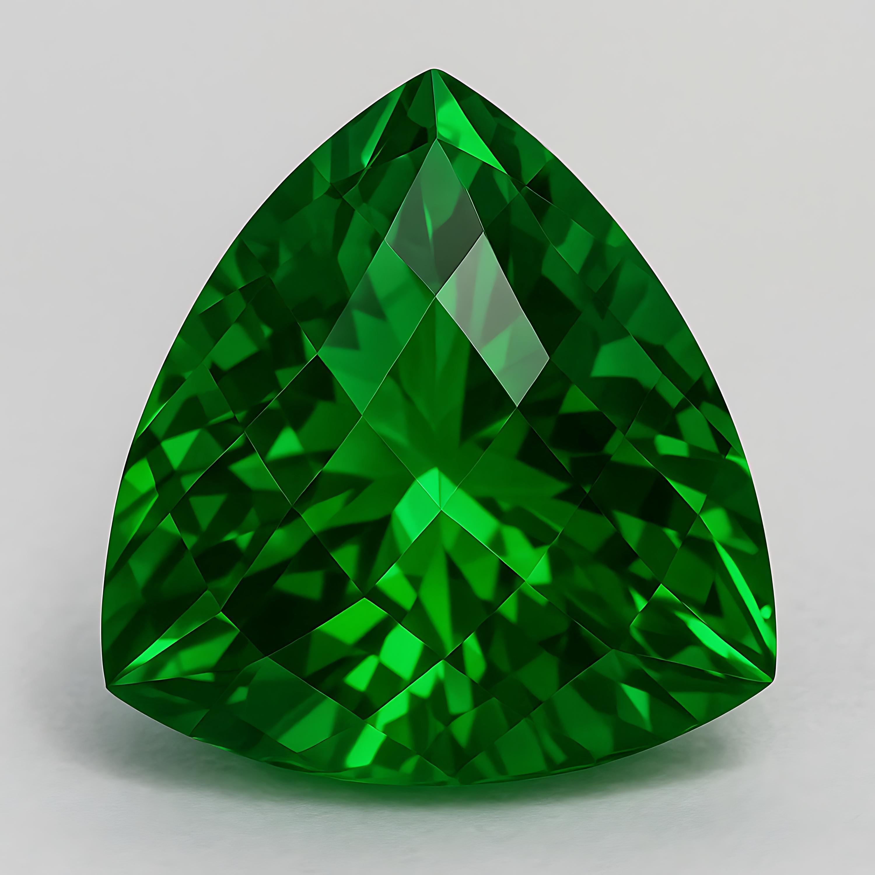 Tsavorite Garnet 17.80 Ct Trillion Cut Natural Green Gemstone, Rare Loose Stone for Ring or Necklace, Gift for Her, Brazil Garnet