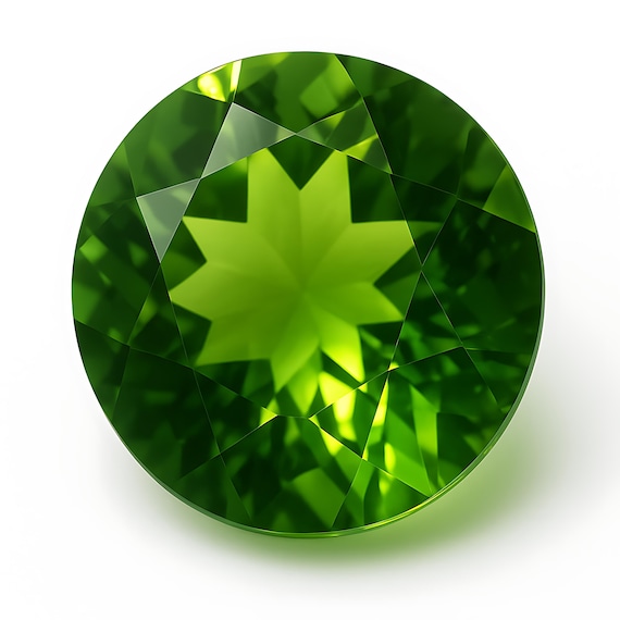 Carat Round Cut Peridot – Loose Natural Gemstone for Jewelry