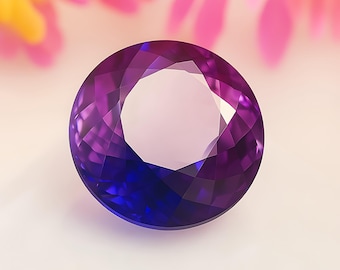 Purple Tanzanite Natural AAA+ Round Cut Gemstone, 8.10 Carats - Perfect Gift for Jewelry Lovers, gift for her